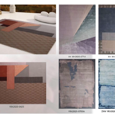 Hot Selling Polyester Machine Washable Geometry Home Furnishing Easy to Clean Washable Living Room Carpet