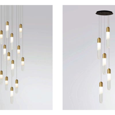 High Quality Nordic Modern Creative Luxury Gold Home Restaurant Staircase Decoration Led Pendant Lights Chandelier