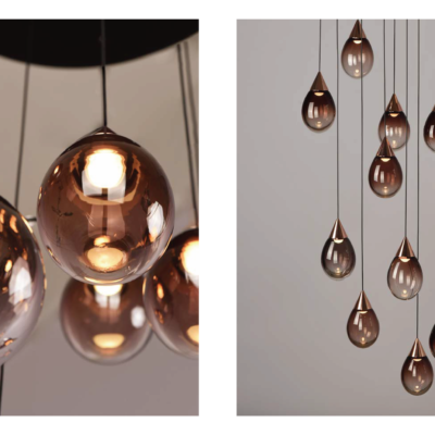 Factory Direct Ball Shape Kitchen Island Pendant Light Black Luxury Home Decor Nordic Modern Hand Blown Glass Chandelier