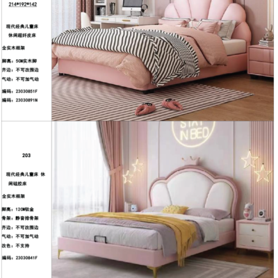 Popular Crown Princess Bed Modern Simple Design Child Bed Soft High Quality Children Bedding Set with Storage Cute Bed for Girls