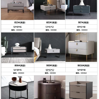 Italian Modern Minimalist Stainless Steel for Home & Hotel or Hospital Use Bedroom Furniture Ceramic Top Luxury Bedside Table