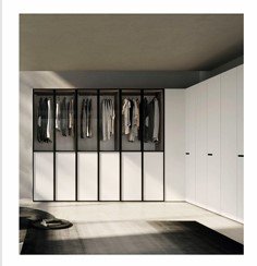 Glass Sliding Door Walking Cabinet Wardrobe